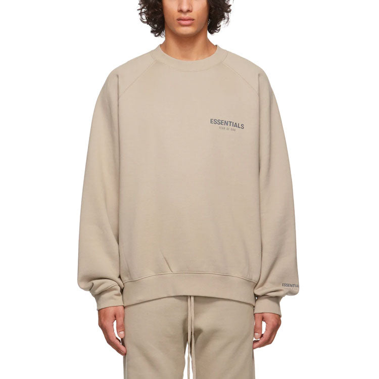 Fear of God Essentials FW21 Pullover Crewneck Tan FOG-FW21-224
