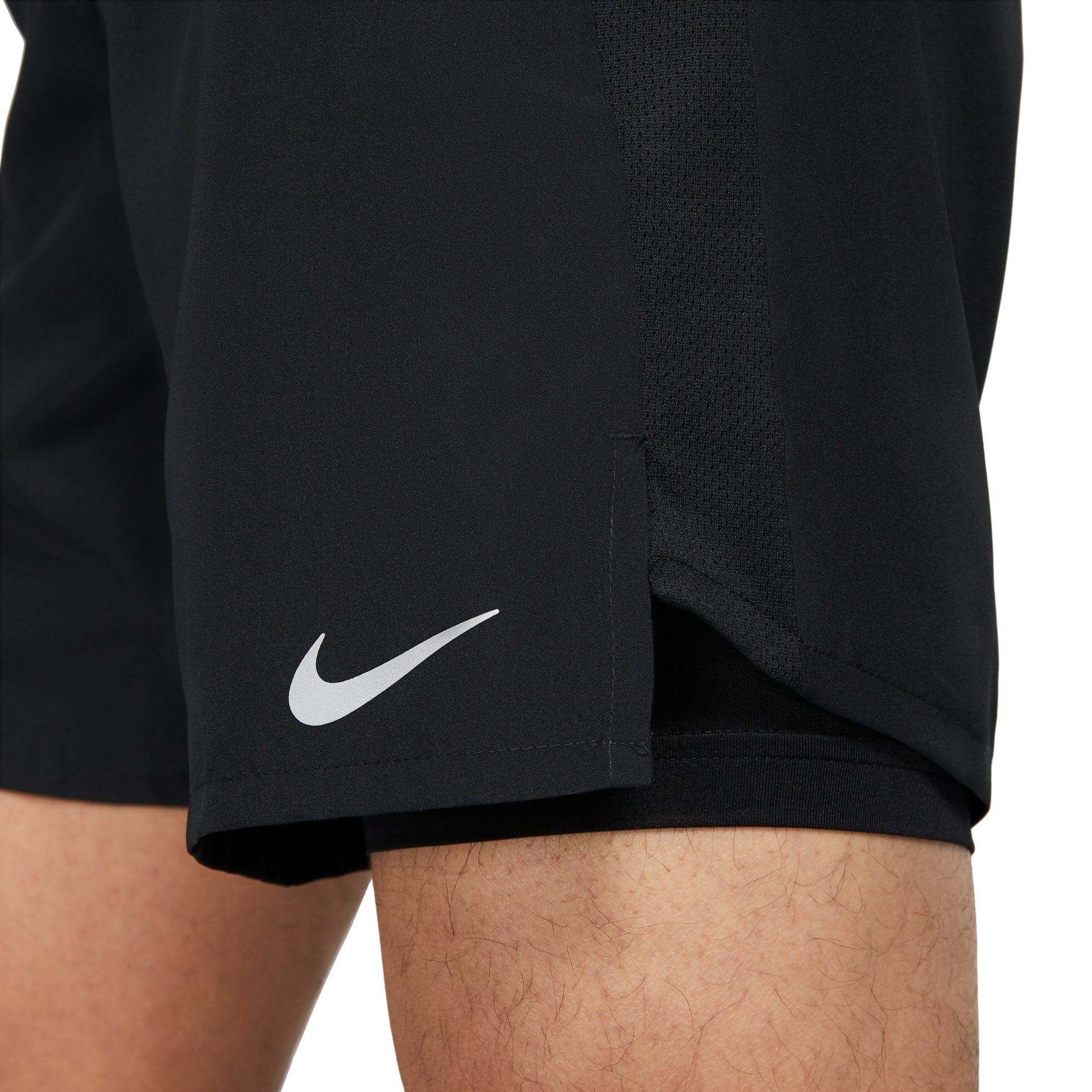 Men's Nike Solid Color Logo Casual Running Sports Black Shorts CZ9061-010