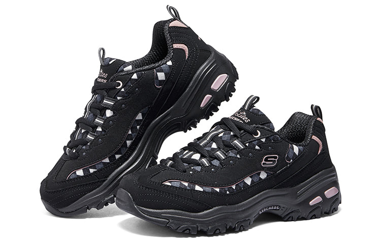 (WMNS) Skechers Sport D'Lites Fancy Leopard 10 'Black Pink' 896271-BKMT