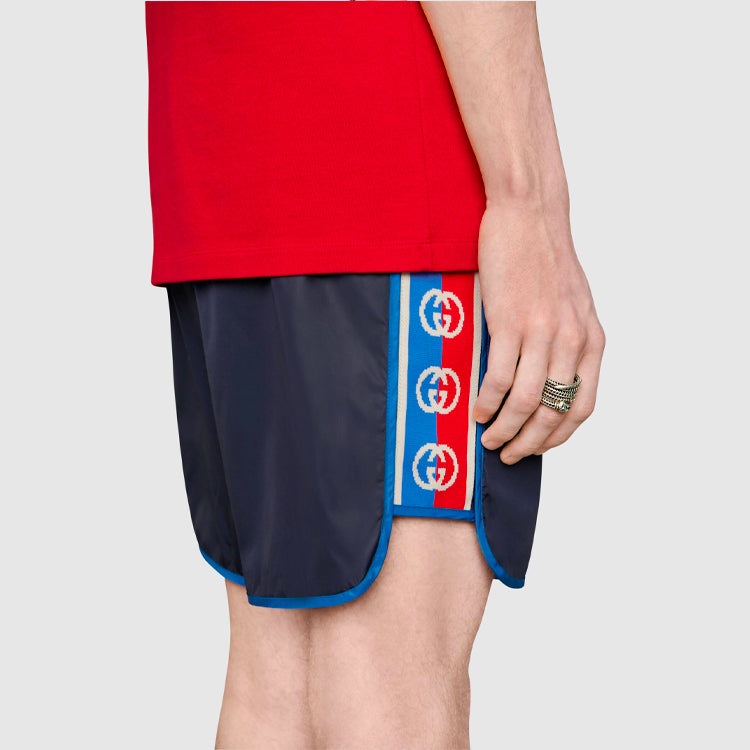 Gucci G Logo Striped Shorts For Men Navy 577800-XHABJ-4487