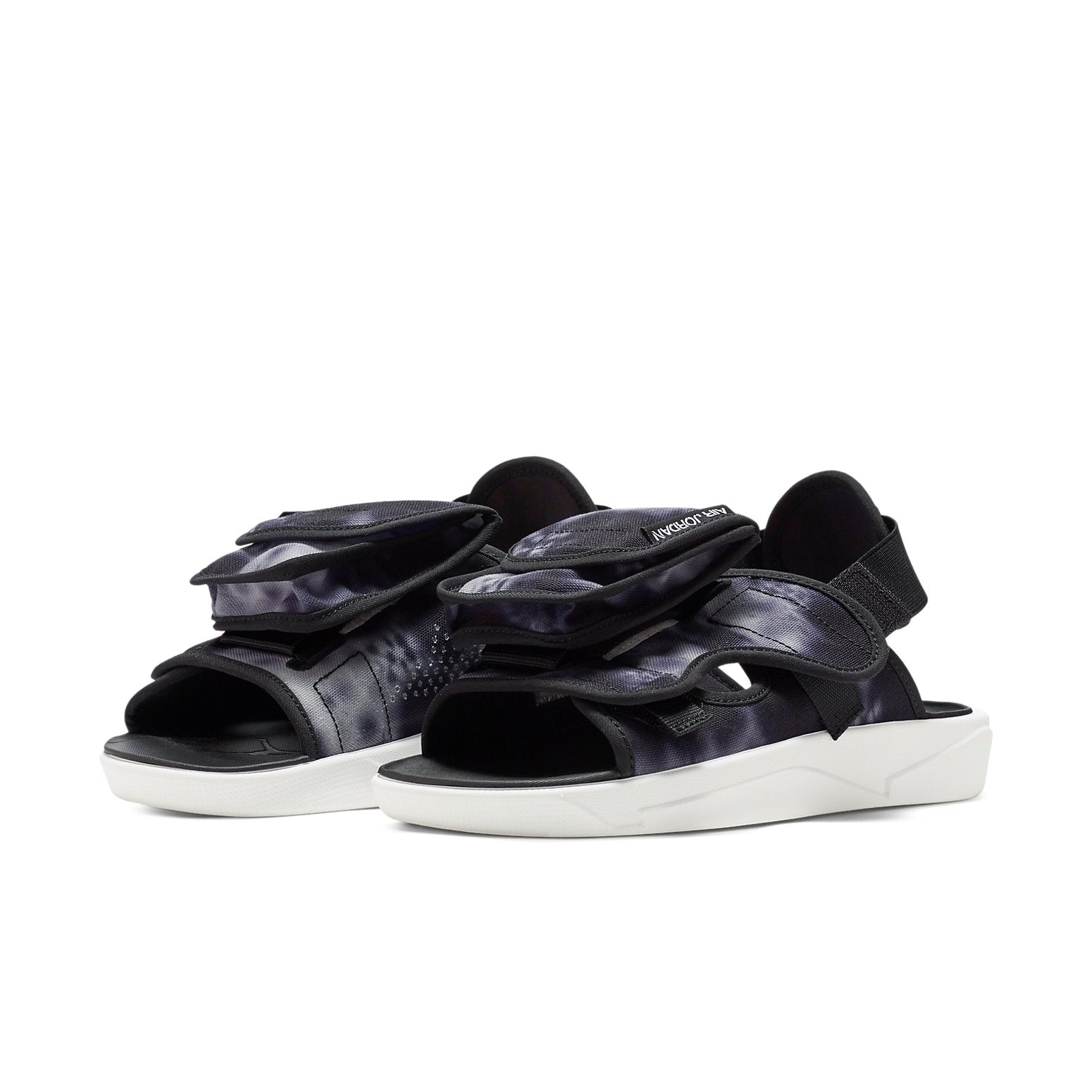 Air Jordan LS Slide Cozy Non-Slip Outdoor Sports Sandals Black White Tie Dye 'Black White' CZ0791-005