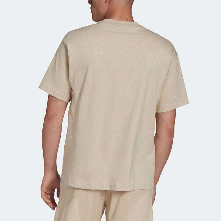 adidas BotanDyed Tee Solid Color Small Label Round Neck Sports Short Sleeve Couple Style Khaki HE3068