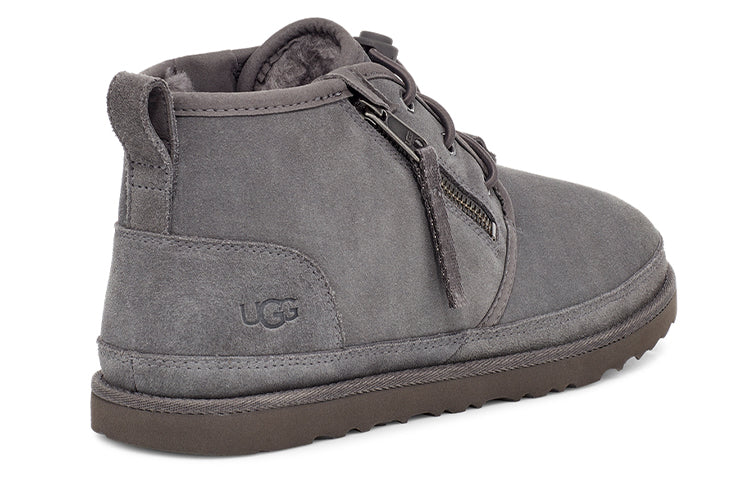 UGG Neumel Adaptive Double Zipper Snow Boots Gray 1118710-CHRC