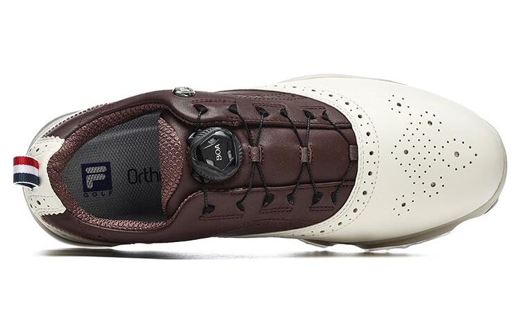 FILA Golf Oxford Spike Sneakers 'White Brown' A12M241601FLF