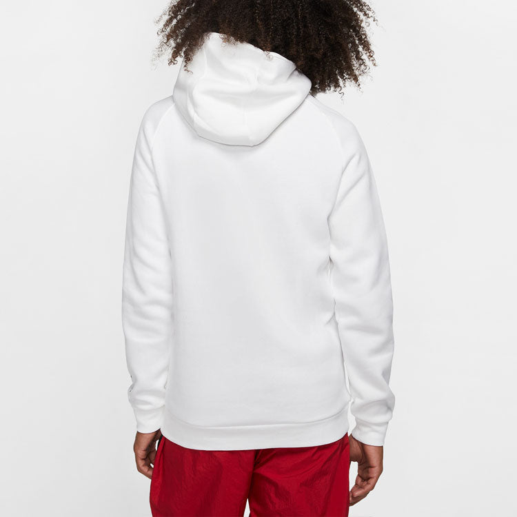 Air Jordan Embroidered Printing hooded Pullover Athleisure Casual Sports Fleece Lined US Edition White CT4885-100