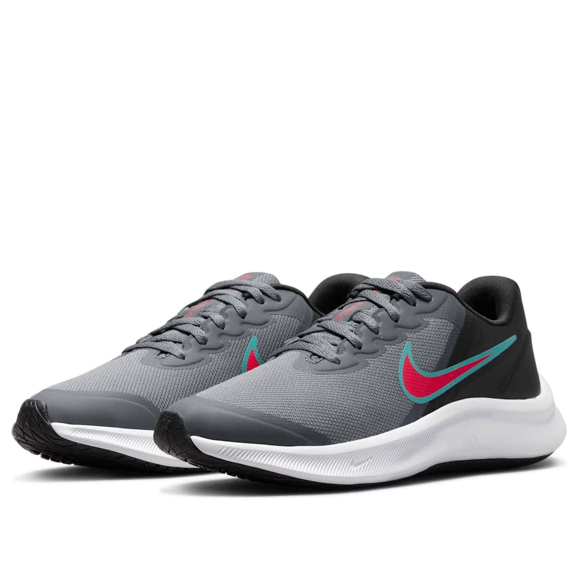 (GS) Nike Star Runner 3 'Smoke Grey Siren Red' DA2776-008