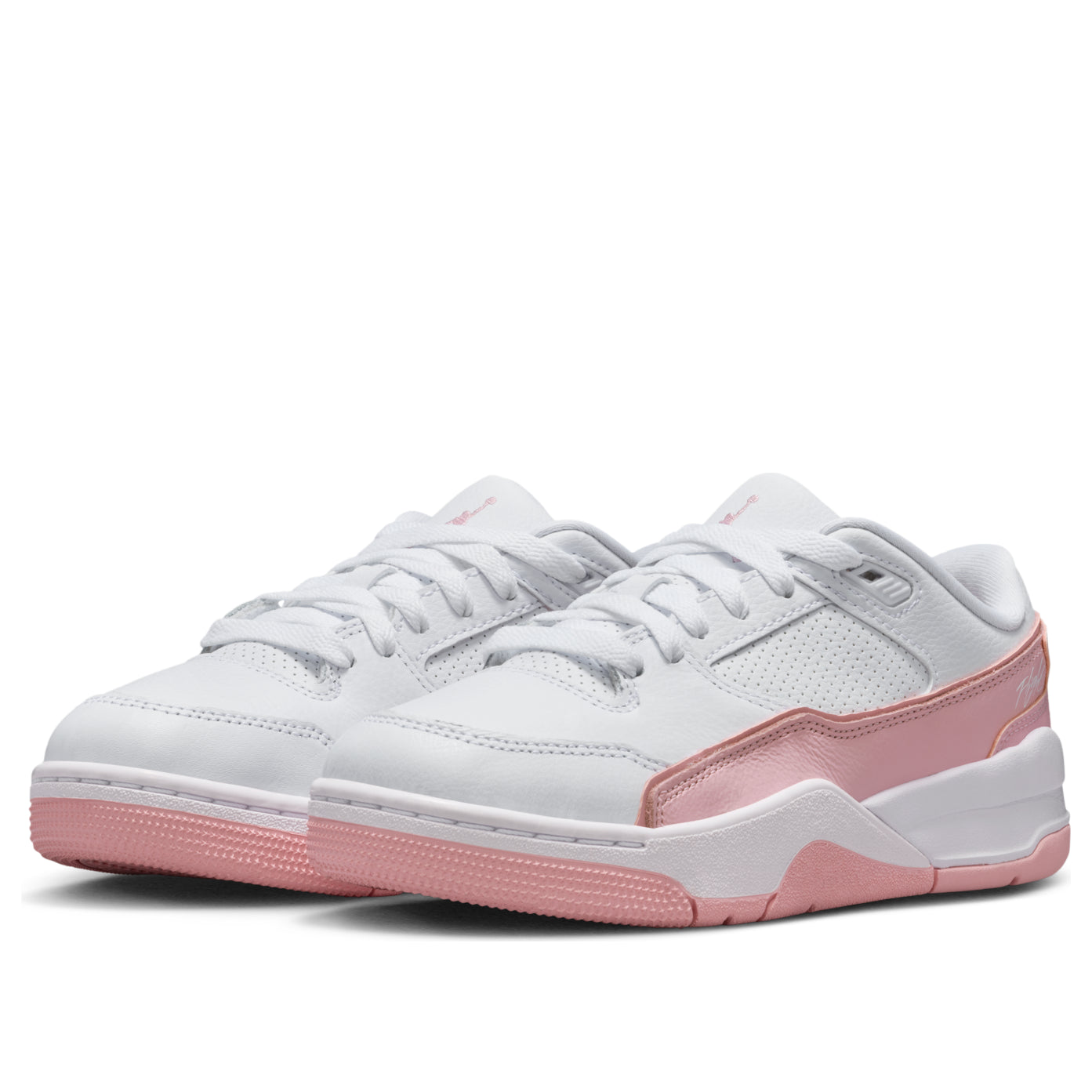 (GS) Air Jordan Flight Court 'White Medium Soft Pink' HF3333-161