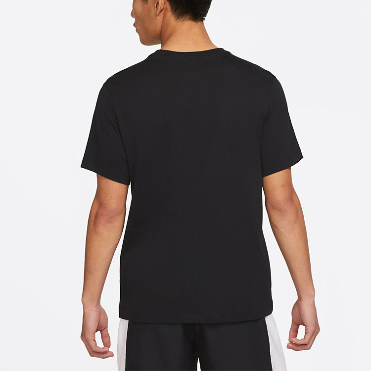 Air Jordan The Shoes Printing Sports Round Neck Short Sleeve Black DH8954-010