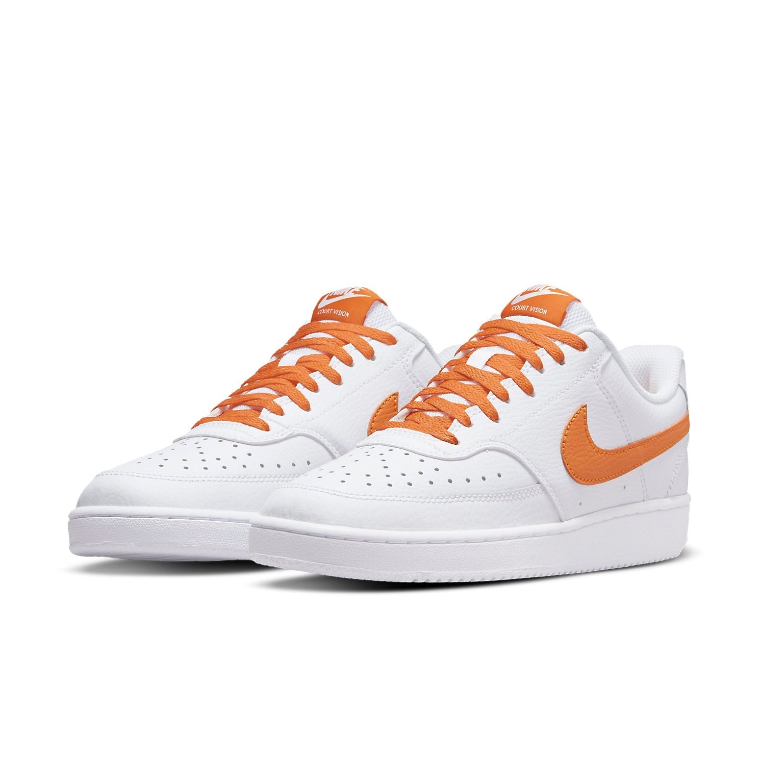 (WMNS) Nike Court Vision Low 'White Orange' CD5434-114