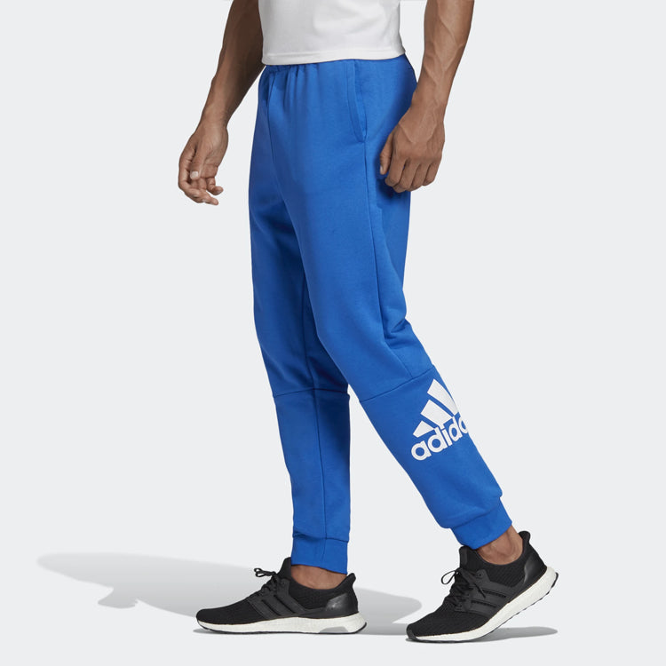 adidas Sports Training Printed Logo Pants Men's Blue FL3936