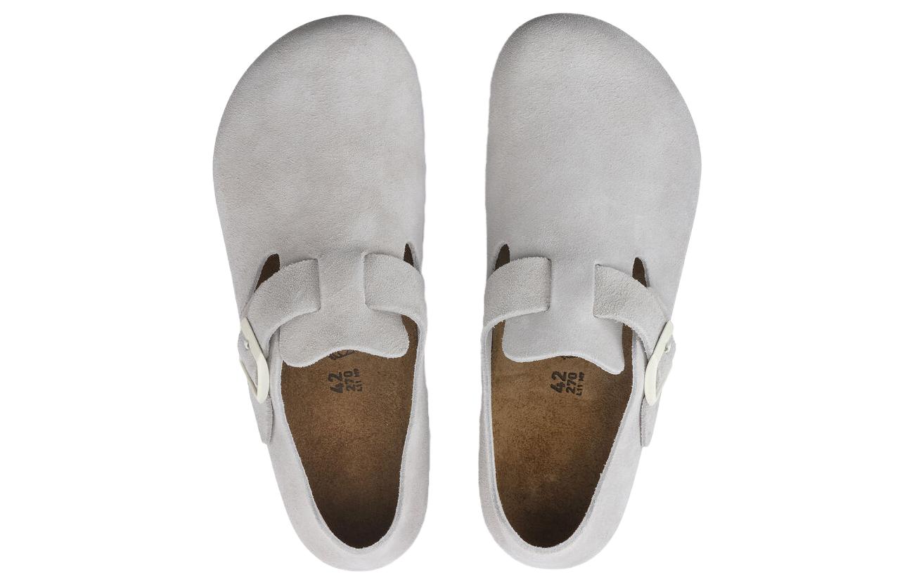 Birkenstock London Suede Leather 'Antique White' 1024573