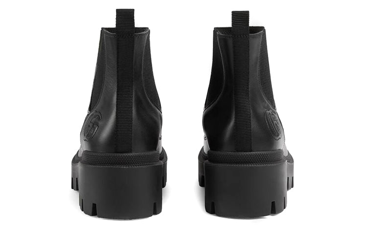 (WMNS) Gucci Matelassé Chelsea Boot 'Triple Black' 643958-DH7D0-1000