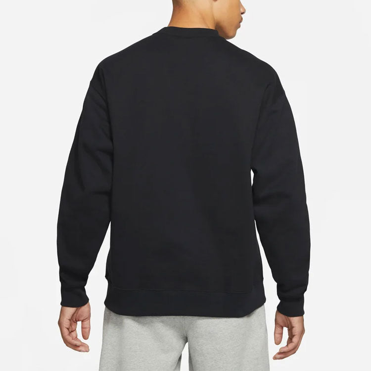 Stussy x Nike Crossover Embroidered Alphabet Logo Loose Pullover Round Neck Fleece Lined Unisex Asia Edition Black DC4199-010