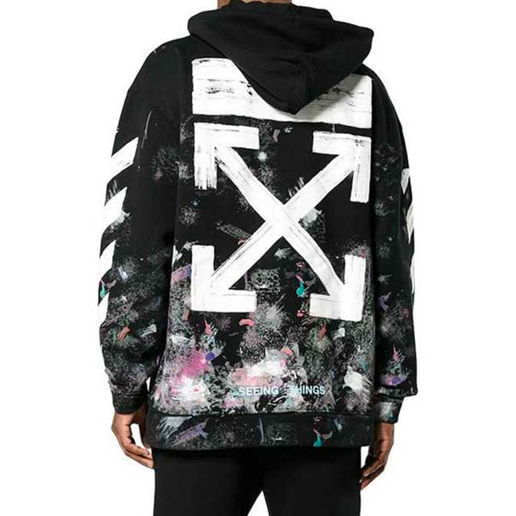 Off-White Mens Diagonal Stripes Logo Sweater OMBB009G20FLE0019901