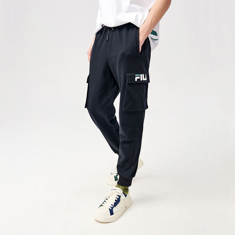 FILA FUSION Casual Cargo Pocket Sports Pants Black T11M123602F-BK