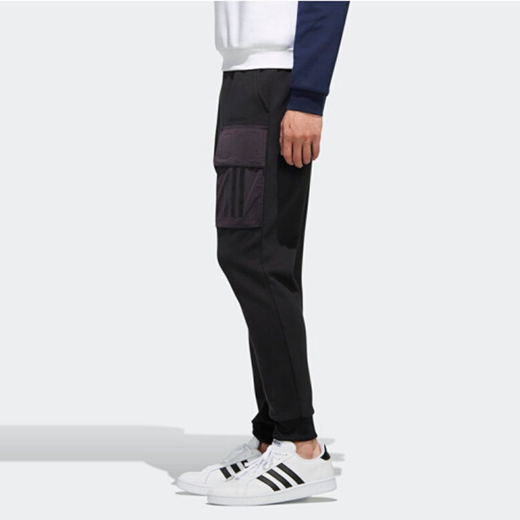 adidas neo M UT TP 1 Knit Bundle Feet Fleece Lined Sports Long Pants Black EI4345