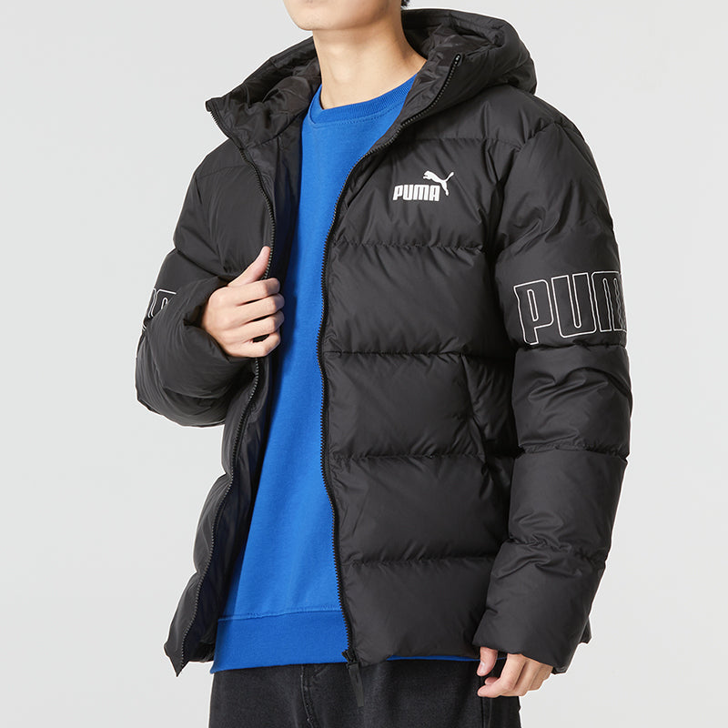 PUMA Power Hooded Down Puffer Jacket 'Black' 676032-01