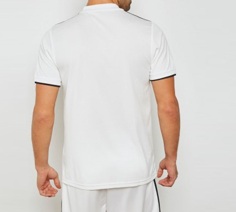 adidas real Madrid 18-19 Season Fan Edition Home Alphabet Logo Stripe Sports Soccer/Football Short Sleeve Jersey White DH3372