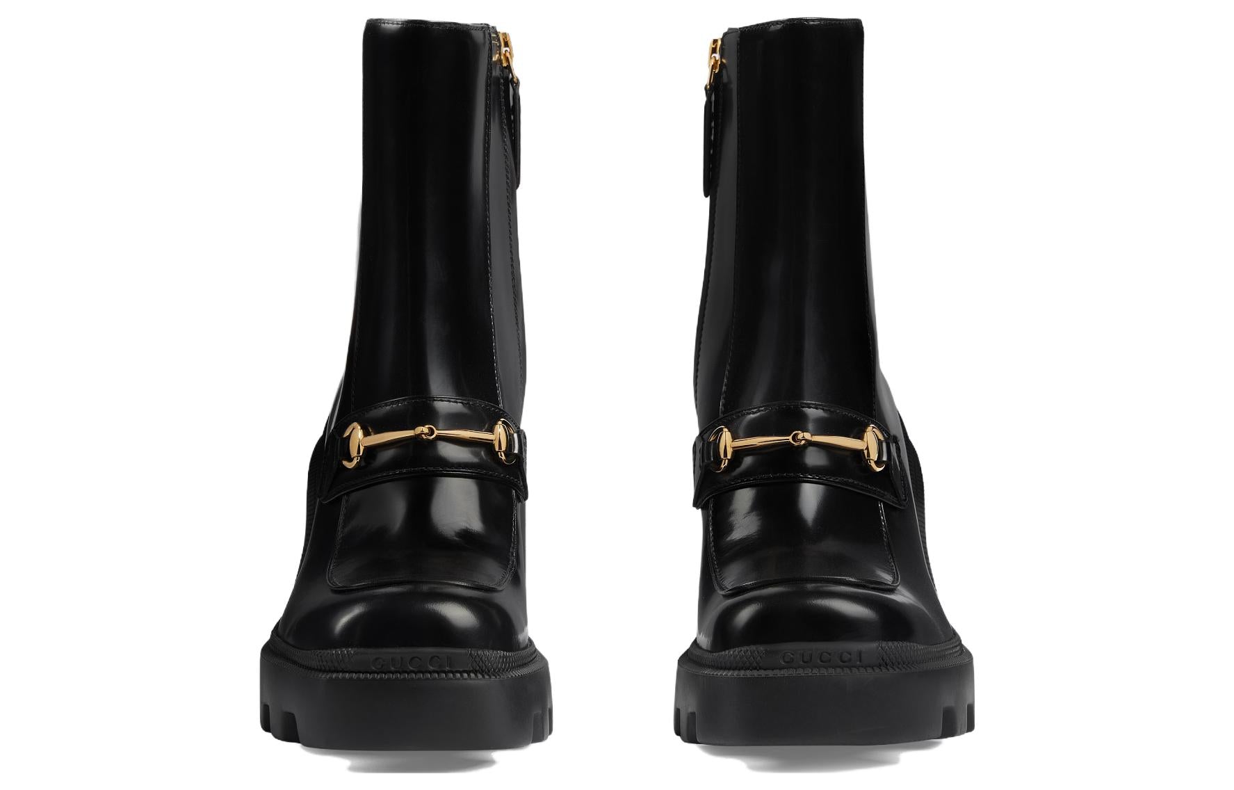 (WMNS) Gucci Boot With Horsebit 'Black' 750589-AACAT-1000