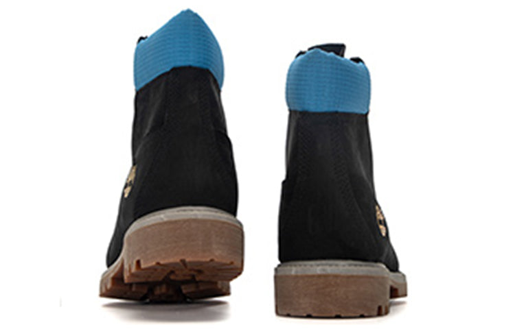 Timberland Premium 6 Inch Waterproof Boots 'Black Nubuck with Blue' A5NYZ001
