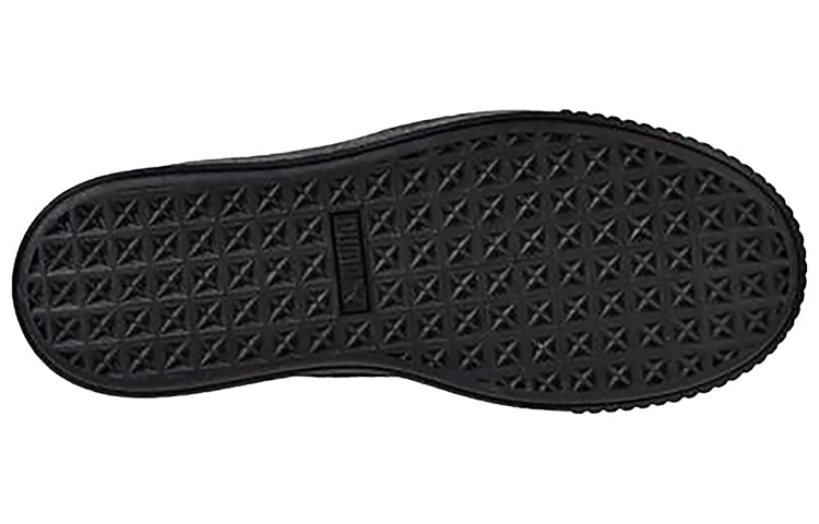 (WMNS) PUMA Basket Platform Casual Sneakers 'Black' 363313-04