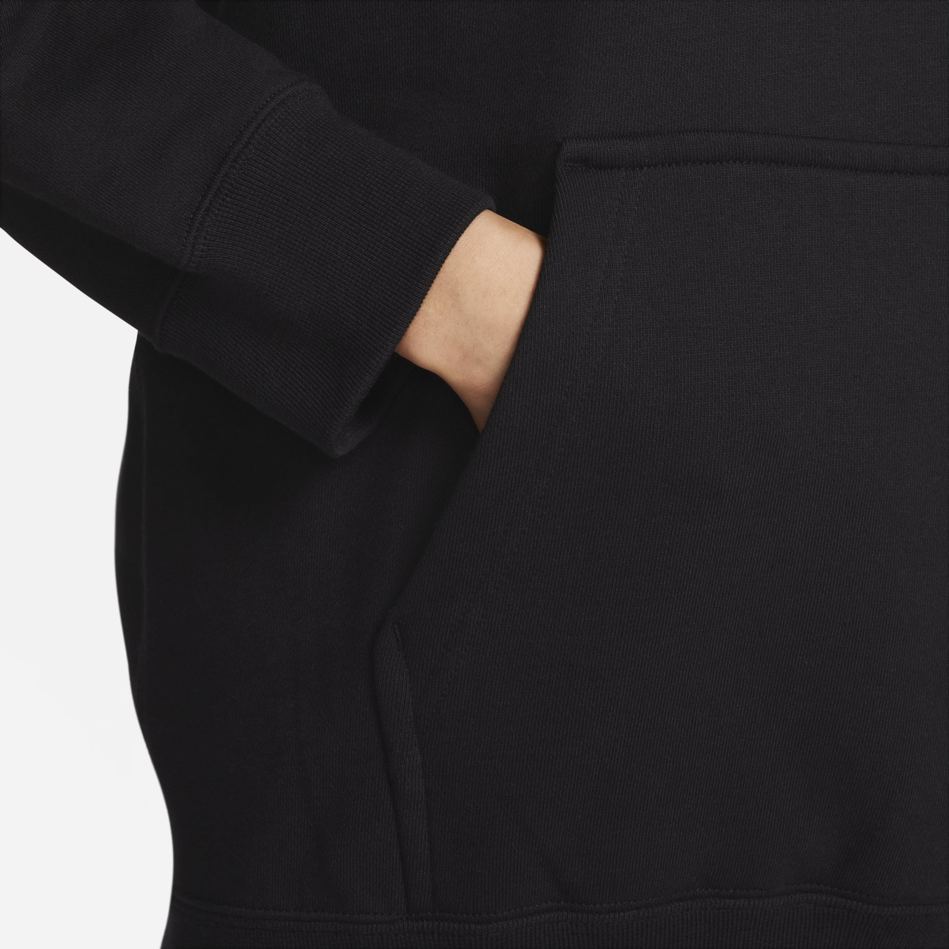 Nike Solo Swoosh Fleece Pullover Hoodie 'Black' DX1356-010
