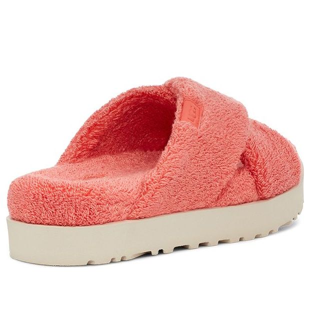 (WMNS) UGG Fuzz Sugar Terry Cross Slide 'Pink' 1126385-PBLSS