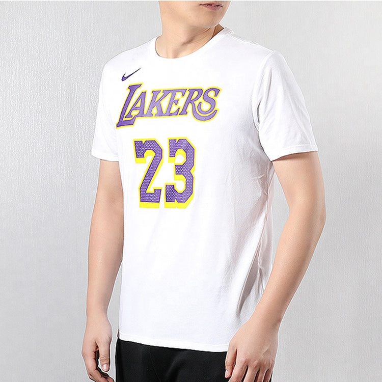Nike NBA Jersey Short Sleeve limited Lakers LeBron James 23 Asia Edition White AR4888-109