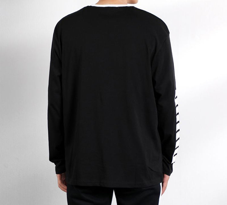 PUMA Colorblock Round Neck Casual Black 581659-01