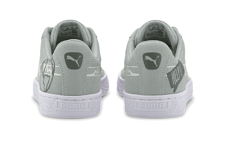 (GS) PUMA Basket Canvas Winter 'Time 4 Change - Aqua Grey' 374300-03