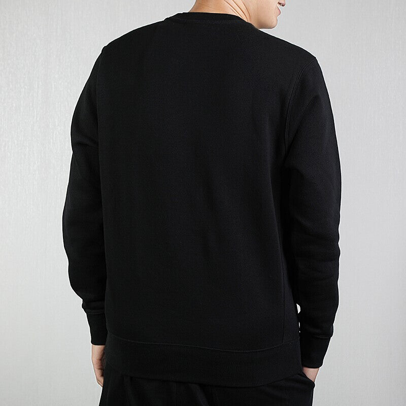 Nike JDI Printing Fleece Lined Athleisure Casual Sports Black Round Neck Pullover Black BV5090-010