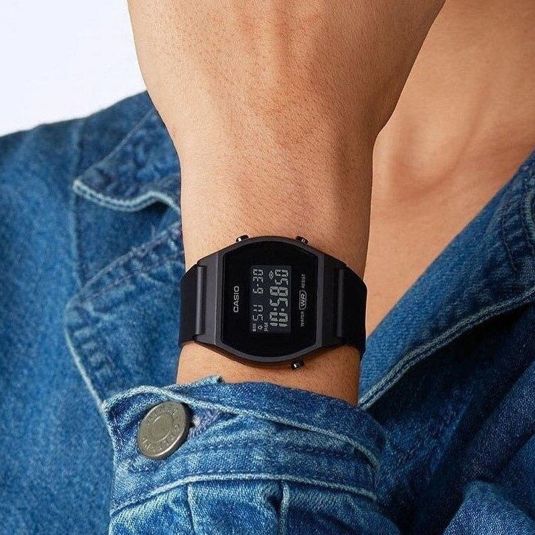 CASIO Sports Waterproof Unisex Mens Black Digital LW-204-1BDF