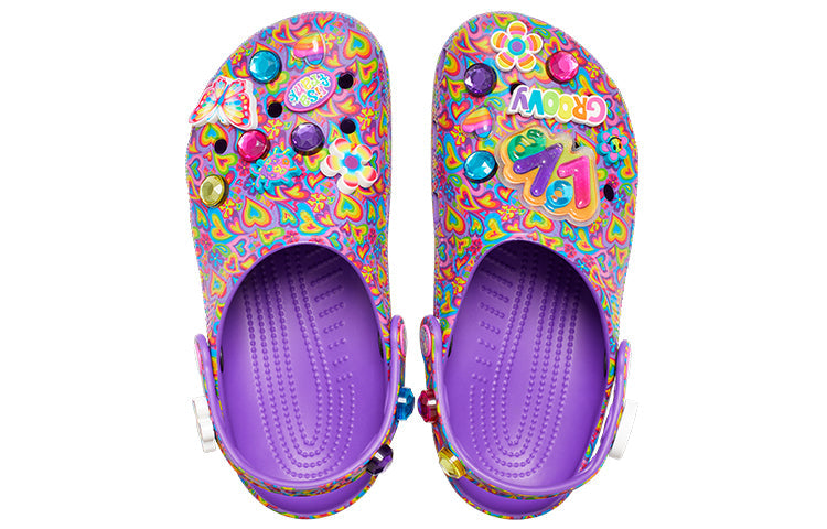 Crocs Lisa Frank x Classic Clog 'Neon Purple Multi Hearts' 207736-573