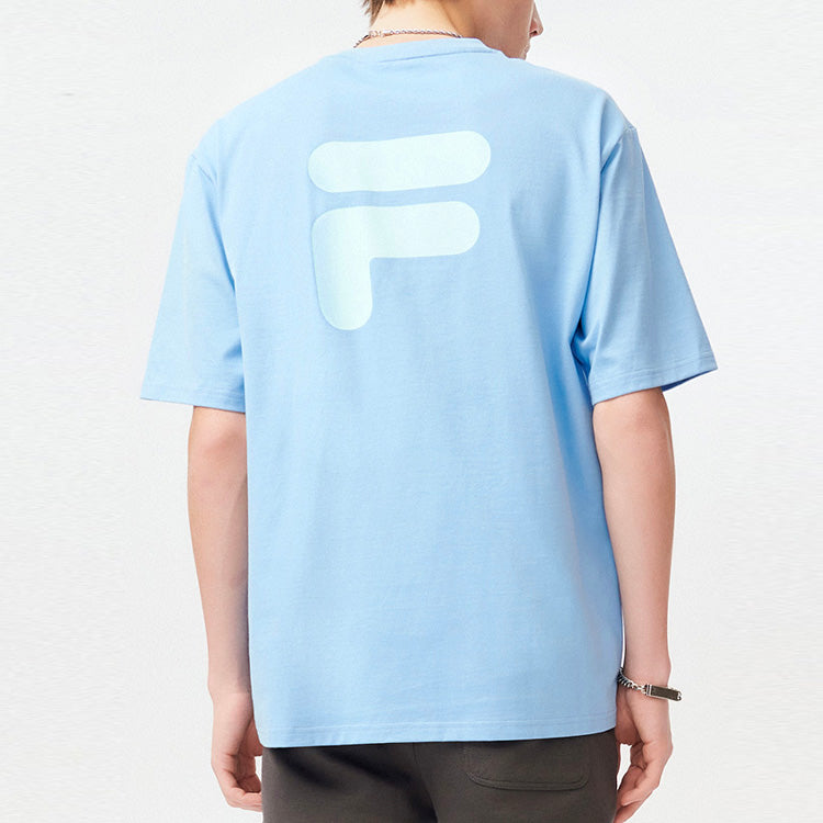 Fila FUSION Casual Sports Round Neck Short Sleeve Couple Style Blue T11U126110F-LB