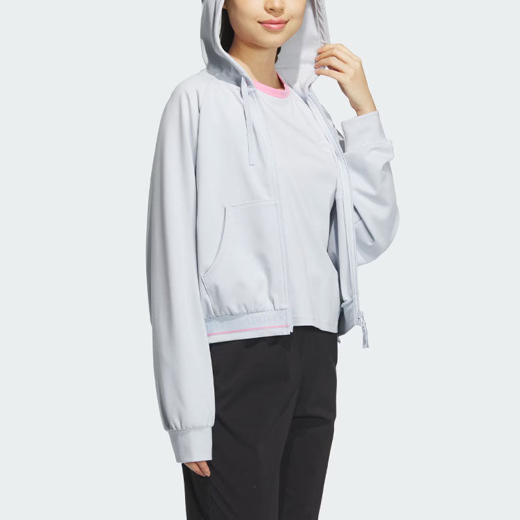 (WMNS) adidas Verbiage Hooded Jacket Asia Sizing 'Grey' JE3605