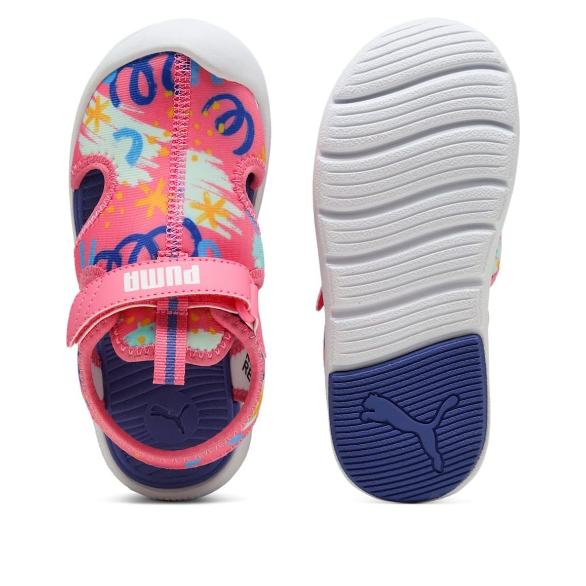 (PS) PUMA Fun Racer AOP Sandals 'Magic Rose Blue Crystal' 401693-02