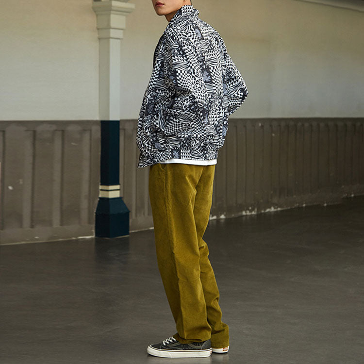 Vans SS22 Grid Full Print Jacket Couple Style Black VN0A5H9T7TO
