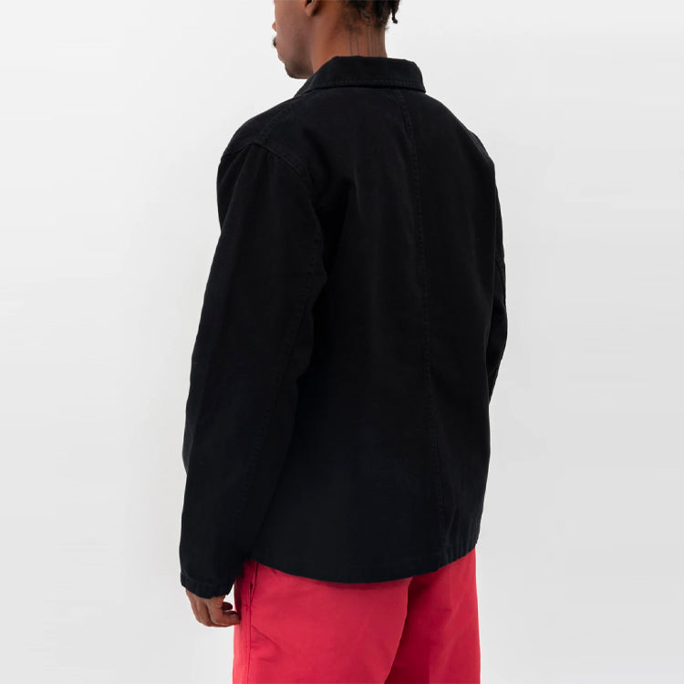 Stussy Alphabet Minimalistic Button Jacket Unisex Black 115588