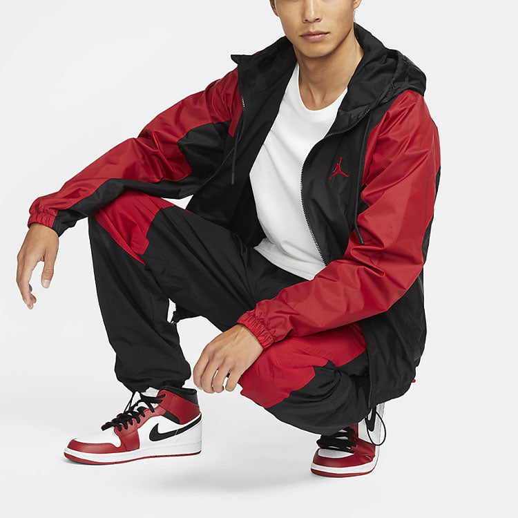 Air Jordan Contrasting Colors Casual Sports Hooded Jacket Black DA9833-010