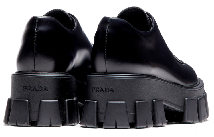 (WMNS) PRADA Monolith Brushed Calf Derby Shoes 'Black' 1E708L_B4L_F0002_F_A055