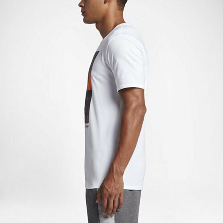 Air Jordan Athleisure Casual Sports Round Neck Short Sleeve White 801603-100