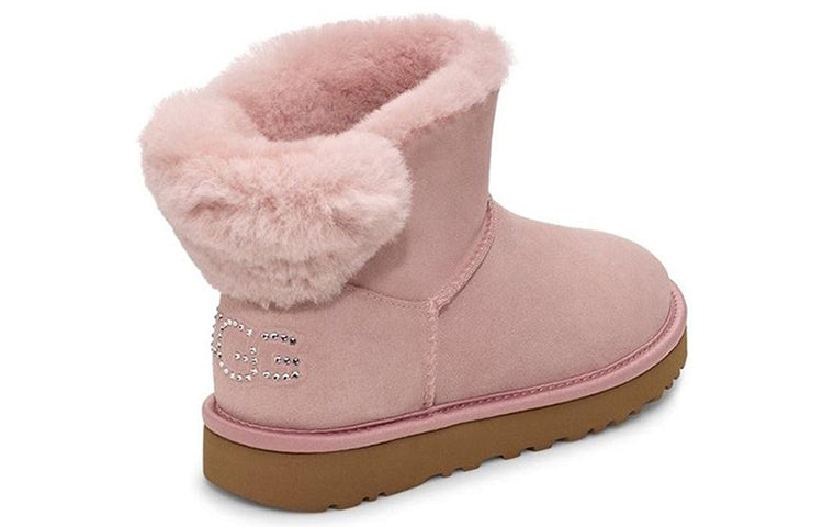 (WMNS) UGG Classic Bling Mini Fleece Lined Pink 1105364-PCRY