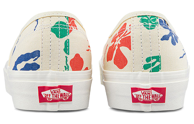Vans Authentic 44 DX Low Tops Casual Skateboarding Shoes White Multi-Color Printing Unisex 'White Blue Yellow' VN0A5KX4AWD