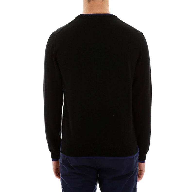 Men's KENZO Solid Color Pullover Round Neck Black FA55PU2023AB-99