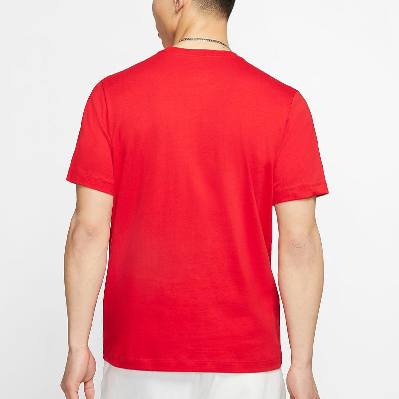 Nike Sportswear Logo Printed Short Sleeve TEE Men Red CT6872-657