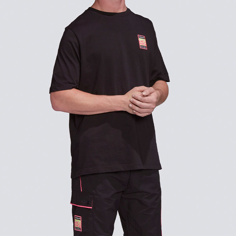 adidas originals Logo Round Neck Short Sleeve Black FR0589