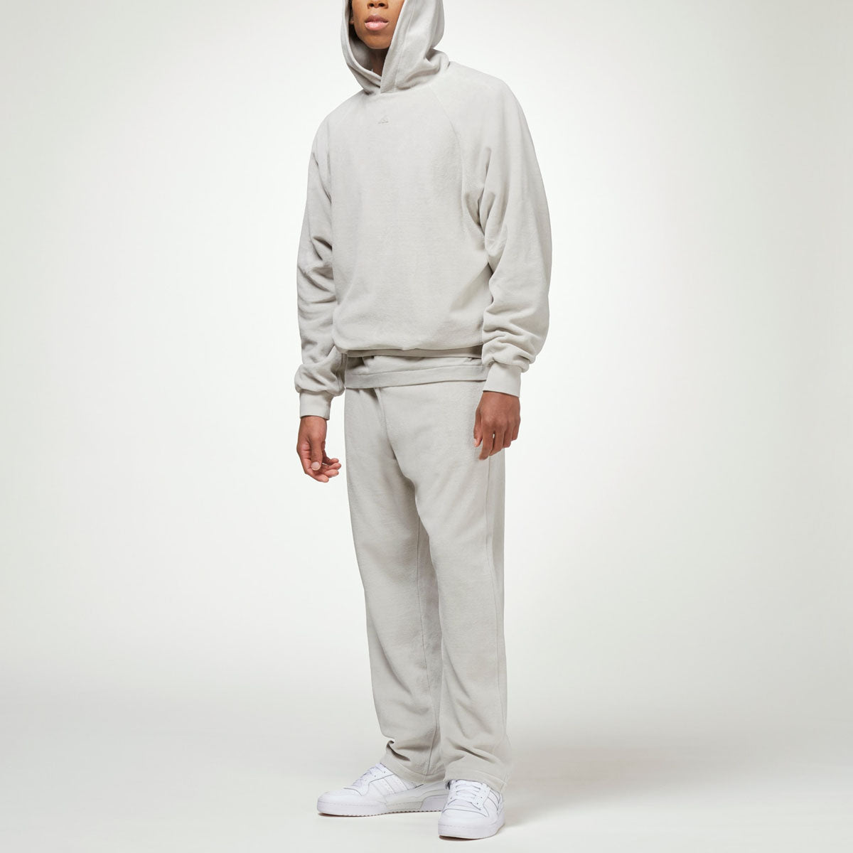 adidas Basketball Velour Hoodie 'Grey' IA3456