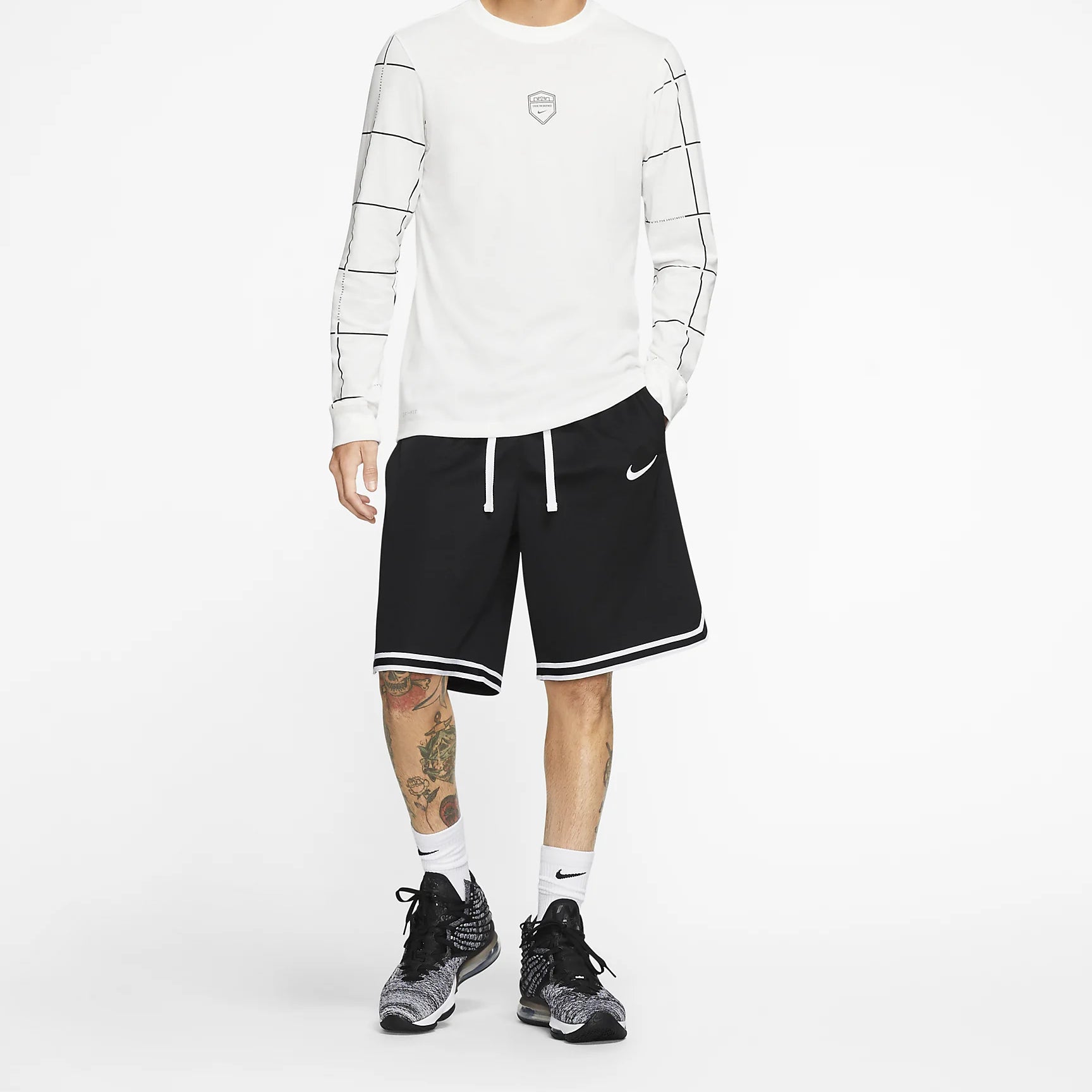 Nike Dri-FIT LeBron Long-sleeve TEE Men White CD0926-121