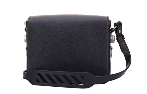 (WMNS) OFF WHITE Cowhide Stripe Black Messenger Bag 'Black White' 0WNA011R184230511001