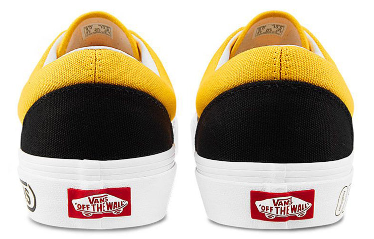 Vans Era Retro Casual Skate Shoes Unisex Black Yellow Splicing 'Black Yellow' VN0A4U39264